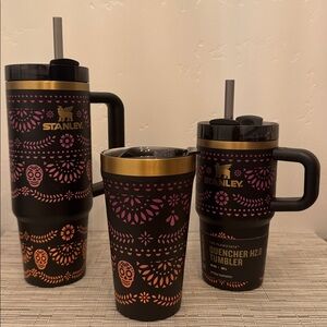 Dia De Los Muertos Stanley Tumbler Bundle Set. Brand New. Bundle Of 3.